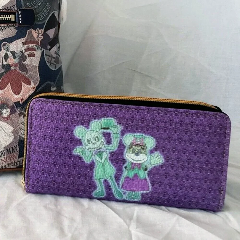 Disney Dooney Bourke Haunted Mansion Satchel & HM Themed Wallet - Picture 5 of 7